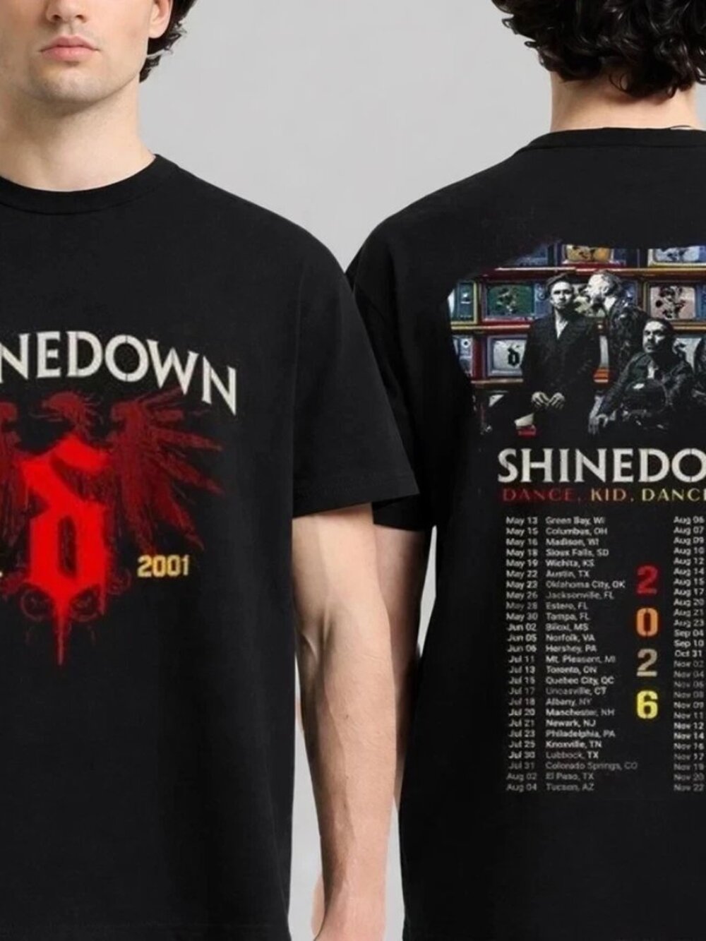 Shinedown Dance Kid Dance ACT II Tour 2026 T-Shirt